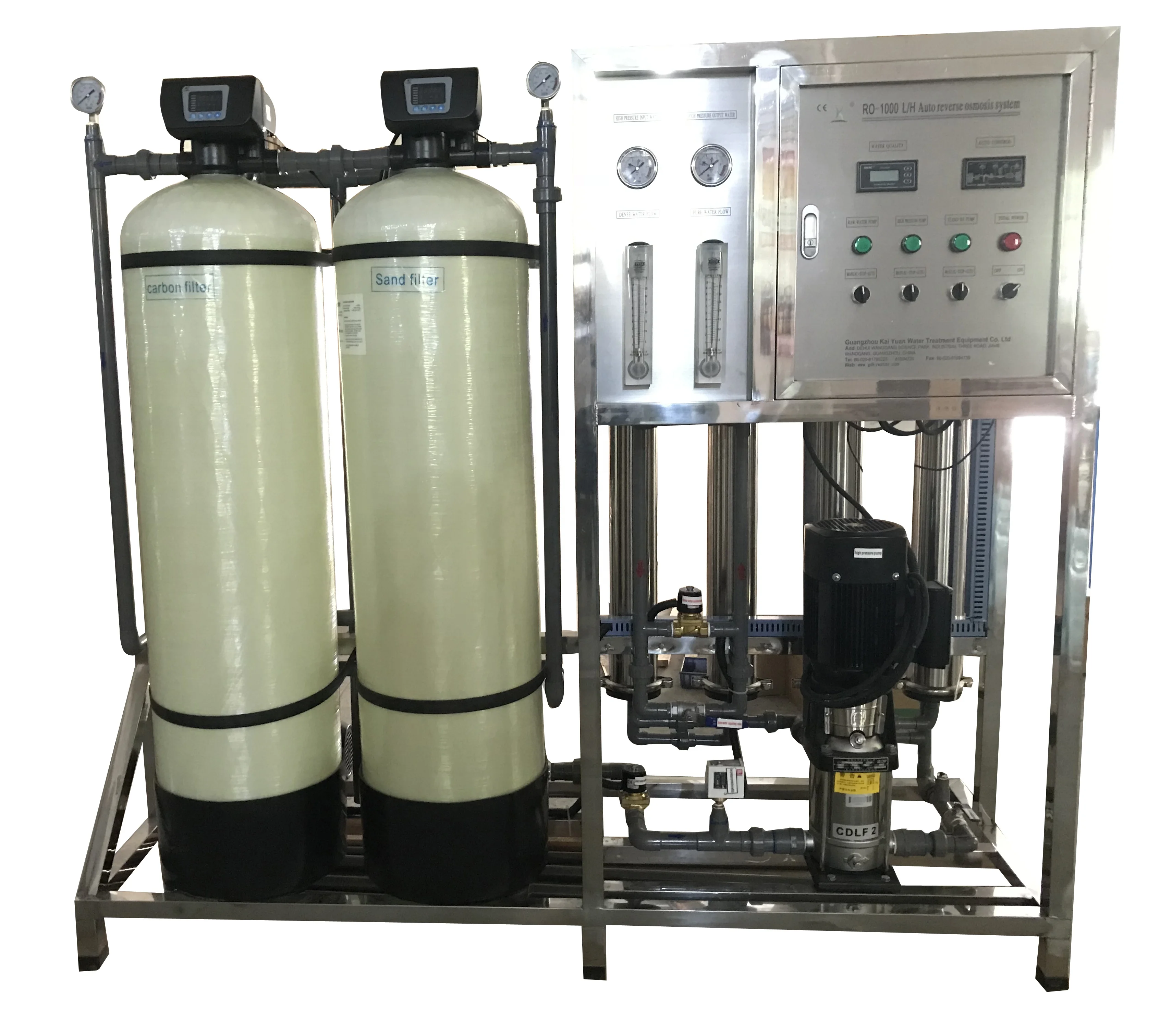 Commercial 1000LPH Water Filter Plant Desalination Water Purification Machine Reverse Osmosis System Hot Sale