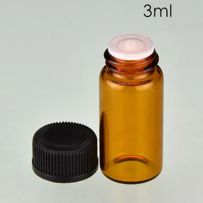 High-quality empty 5ml amber glass essential oil bottle