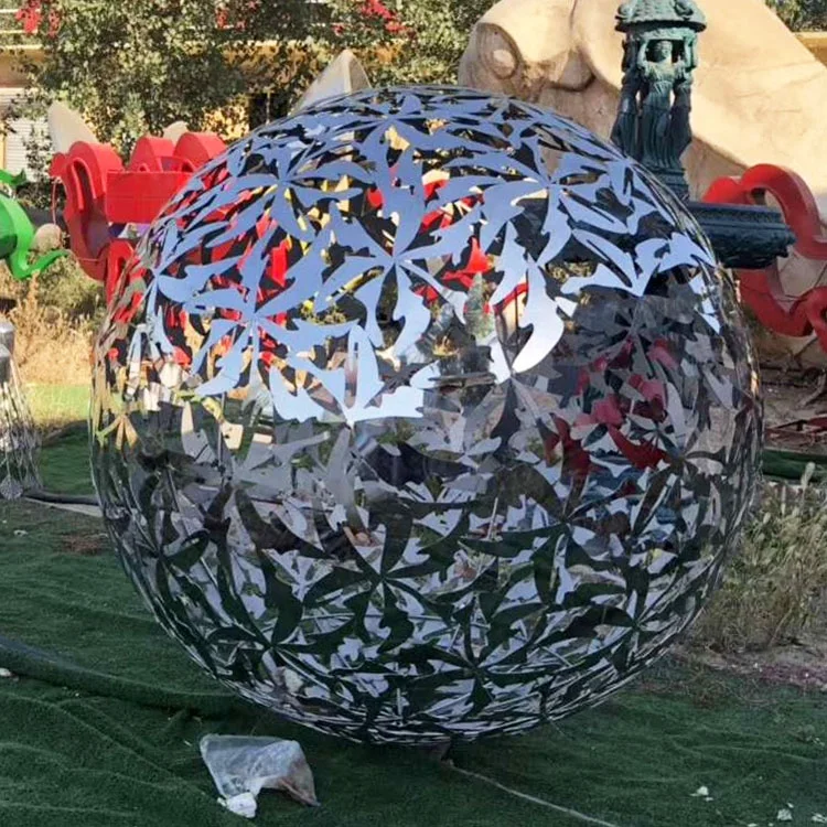 Садовая декоративная зеркальная полированная Сфера из нержавеющей стали полый шар скульптура для продажи