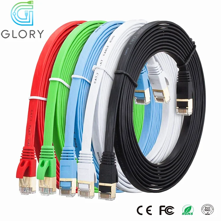 Glory 3ft SFTP PVC RJ45 Cat7 Patch Cord Telecom Copper Cables 1m Cat 7 Patch Cord for Network Communication Cable