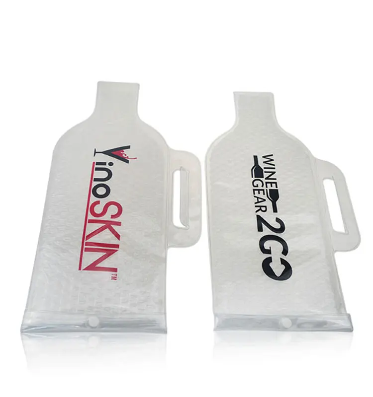 PVC bubbles Free Plastic Wine Bottle Air Bubble Protector Packaging WineSkin Bag for Travel Safe Ensure