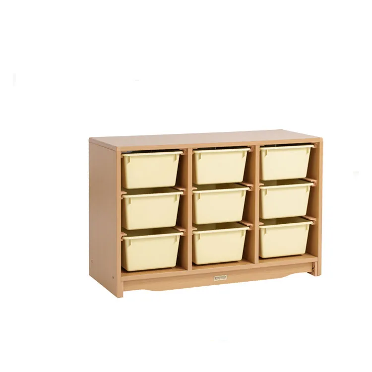 Factory Direct Price children wooden classroom shelf toy organizer storage