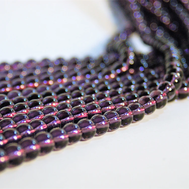 High quality natural stone bead strand 8mm round bead amethyst stone beads for bracelet making
