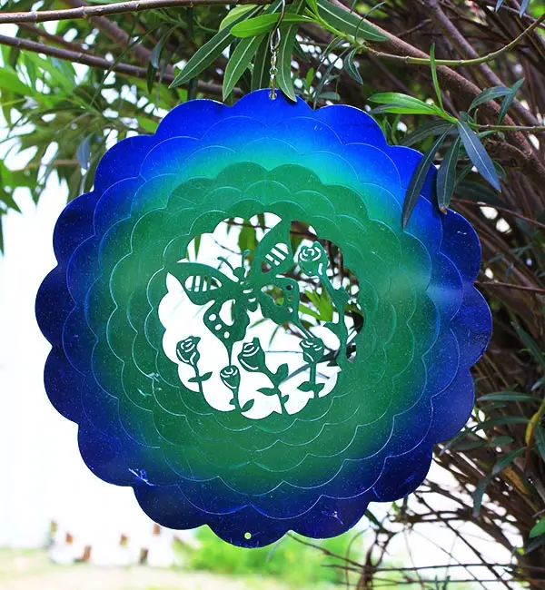 
High Quality Stainless Steel Animal Hanging Metal Wind Spinner For Home or Garden Decoration 