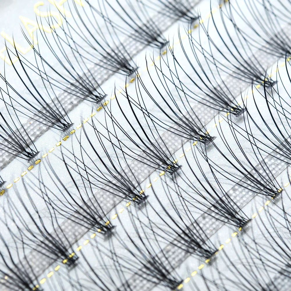 Eyemix individual silk eyelash extension knot eyelash extension wholesale price Lanson factory high quality 10D knotless eyelash