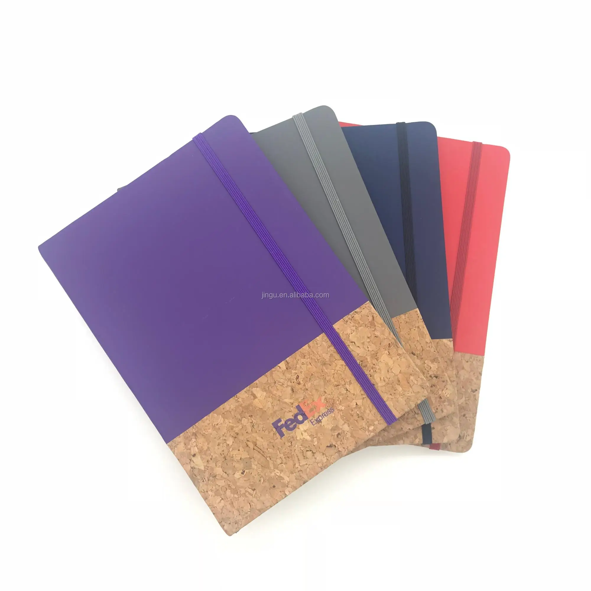 A5A6 New Design Hardcover Notebook Cork+ Normal PU Cover with Logo Printing for School or Diary Journal Gift Usage