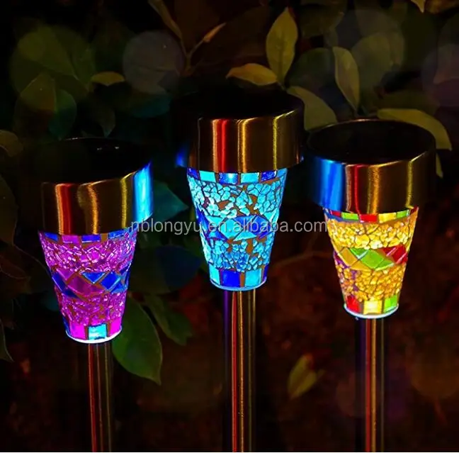 3 шт. мозаичные солнечные фонари для сада