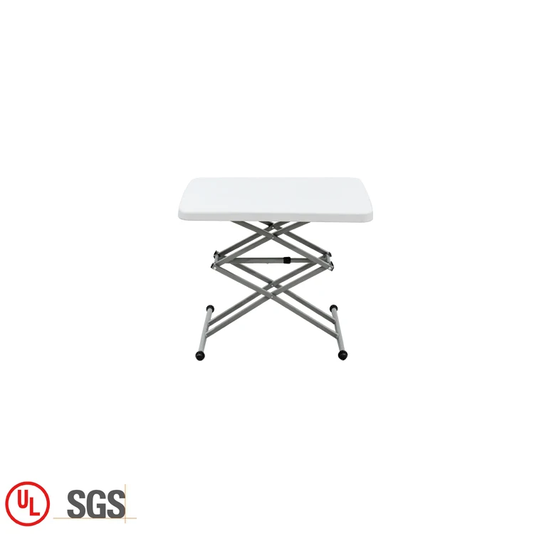 Hot sale office computer desk study folding laptop table white adjustable height plastic