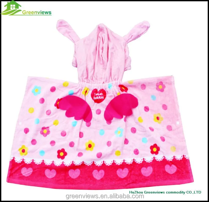 
Cotton baby terry bathrobe fashion comfortable cute baby robe hooded towel 