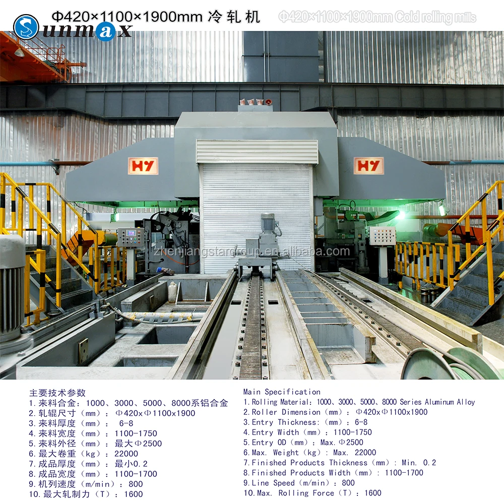4hi cold rolling mill for aluminum coils