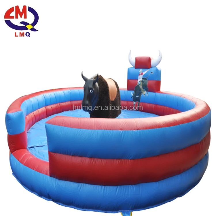 2017 top sales amusement park electric inflatable games red mechanical bull rides for sale
