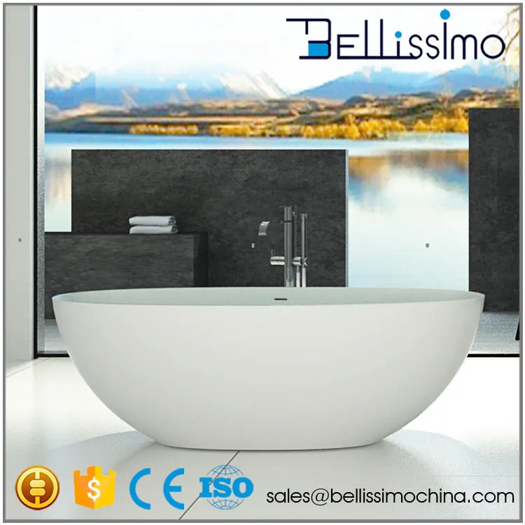 Bellissimo man made stone red tub, solid surface red bathtub, artificial stone tub BS-8628