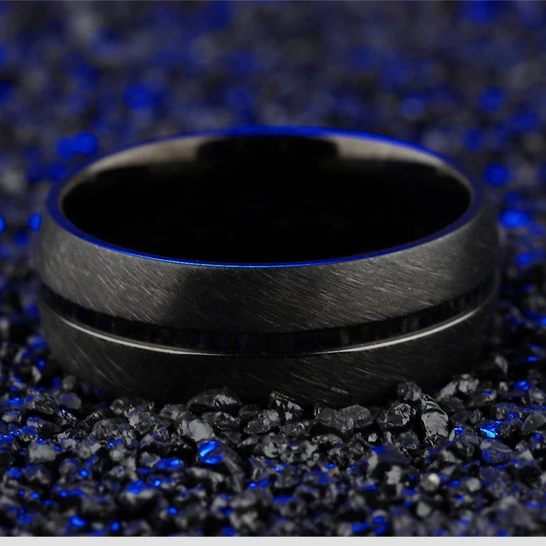 2021 горячая Распродажа обручальное кольцо 100% титановые Ювелирные изделия черное мужское Карбидное кольцо подарок для парня