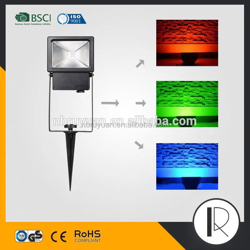 V101805 поликарбонат светодиодные прожекторы rgb портативный светодиодный открытый пластиковые прожектор