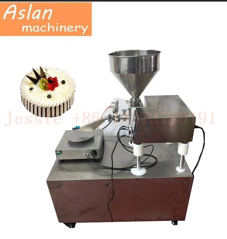 automatic birthday cake forming machine/custard cake making machine/ commercial jam and cream filling rounder cake machine
