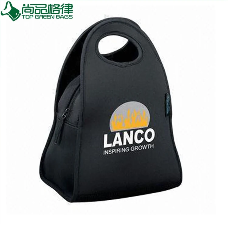 
China Portable fashion Round handles insulated neoprene tote lunch bag 