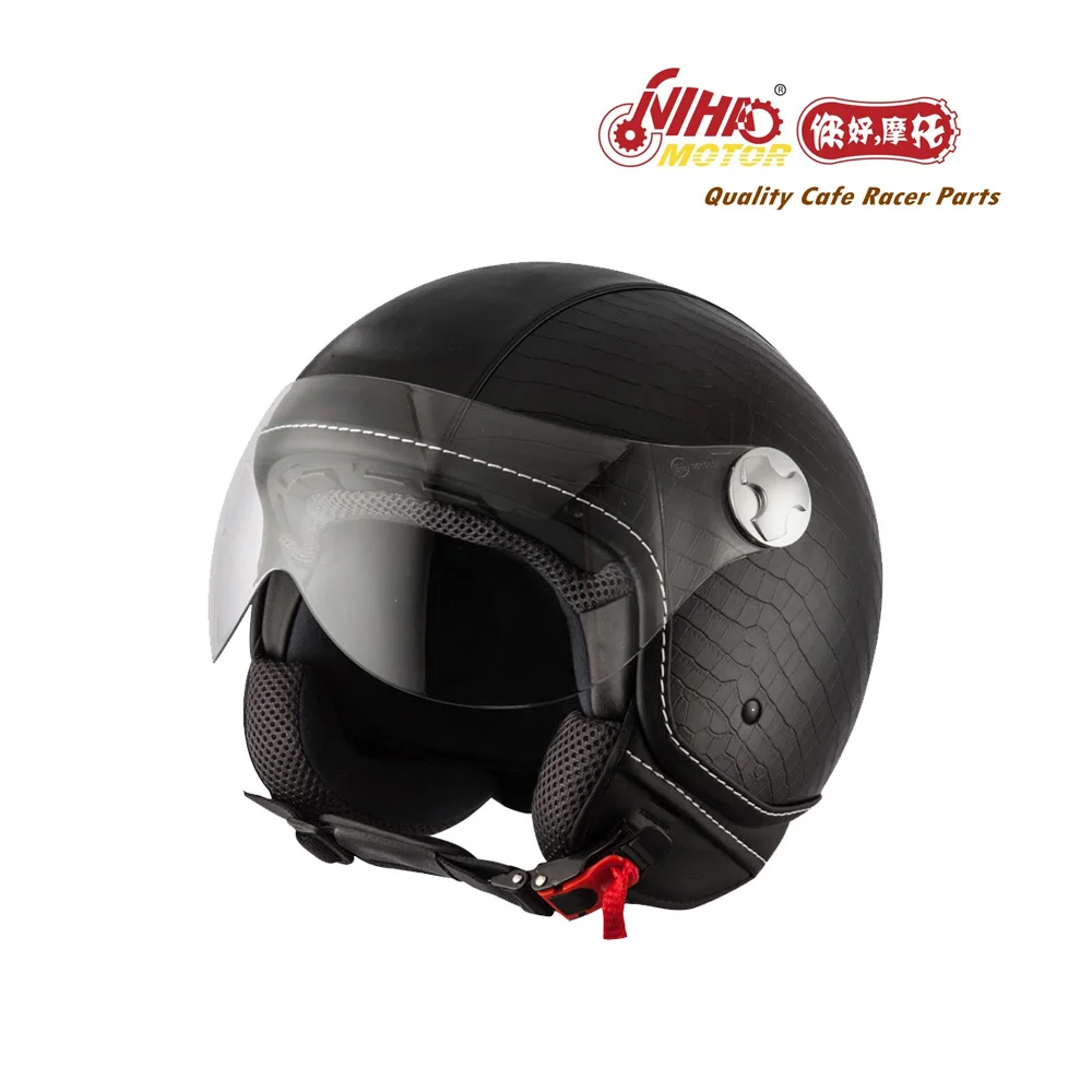 
 2019 мотоциклетный шлем ECE DOT jet винтажный кожаный электрический скутер открытое лицо casco cascos полупилот аксессуары для vespa  