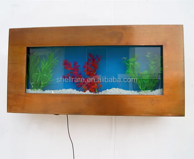 Настенное подвесное прозрачное закаленное стекло для аквариума со светодиодной подсветкой