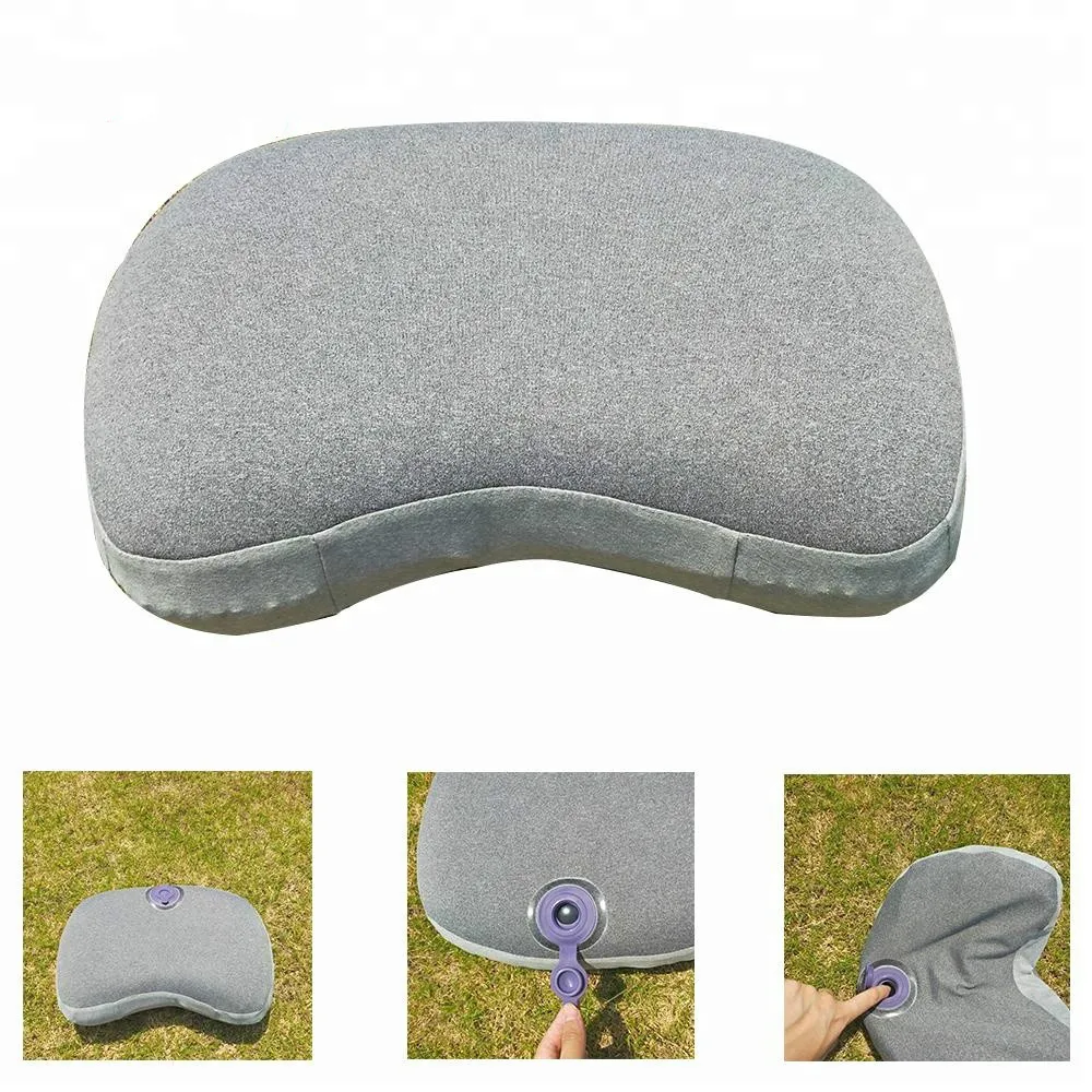 Amazon hot sale super soft ultralight inflatable camping air plane wholesale travel pillow