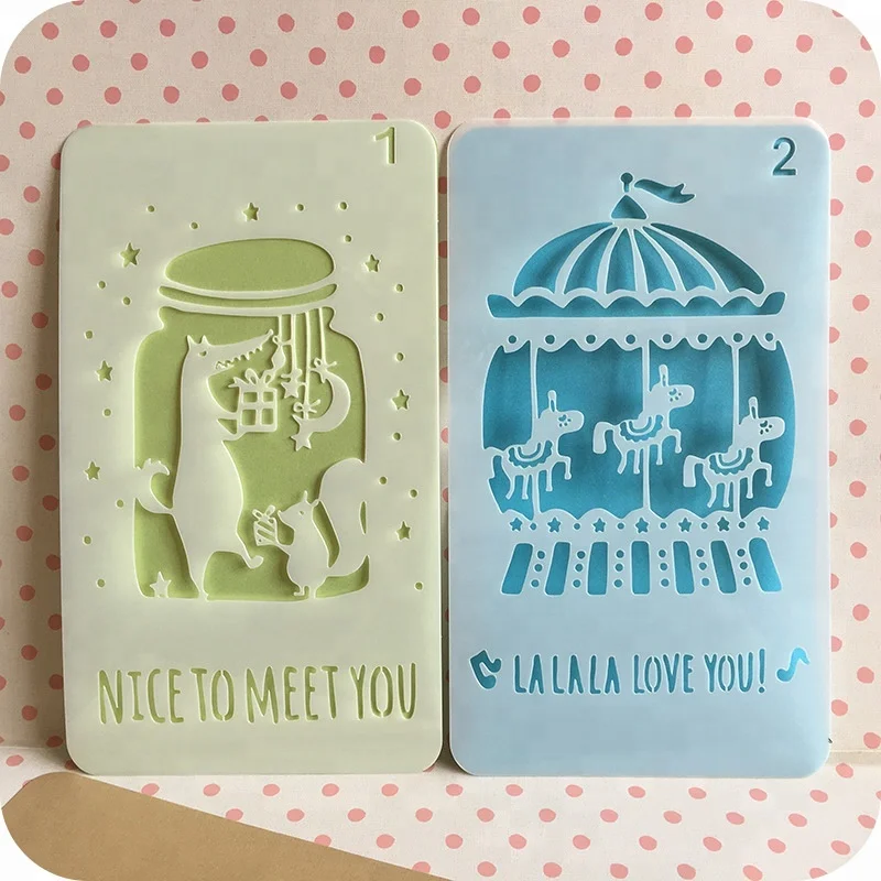 Customized Hand book template DIY drawing stencil scribbles Lace ruler