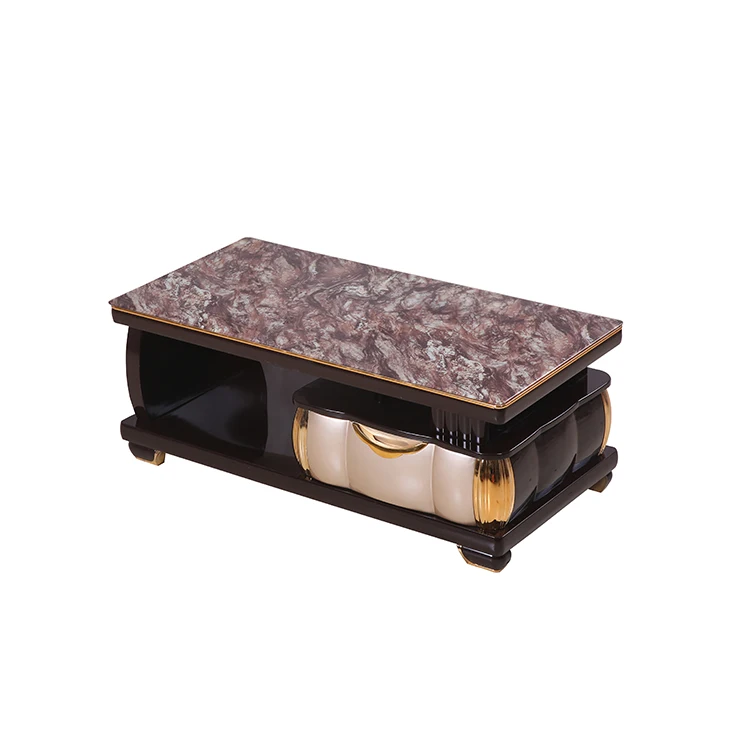 Мебель для гостиной, центральный стол, черный журнальный столик из закаленного стекла, наборы центрального стола