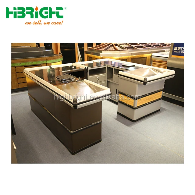
stylish retail store and supermarket checkout counters 