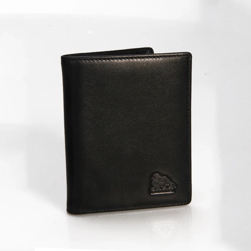 Slim Black Leather Wallets for Men Bifold RFID Blocking Thin Mens Coin Wallet