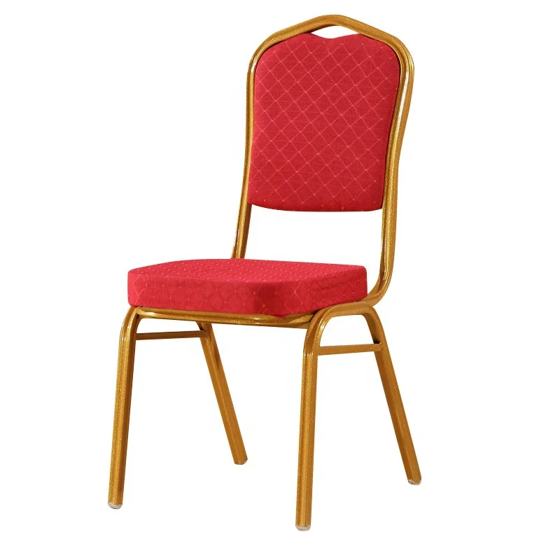 
Stackable gold metal frame Hotel cheap stackable banquet restaurant Chair 