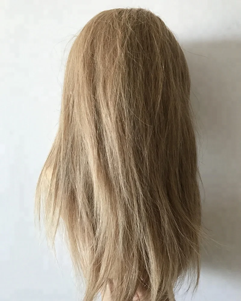 ultra realistic hairline superior quality cranial prosthesis wigs honey blonde virgin remy human hair hand made full lace wigs