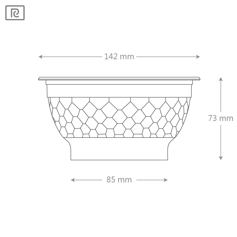 D700 PP 24oz 700ml Disposable Clear Plastic Deli Bowl with Diamond Shape Food Tea Drink Coffee Dessert Yogurt Fruit Juice More