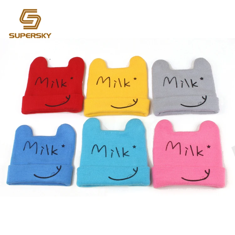 Профессиональный Производитель Оптовая Экологичные детская шапочка вязаная зимняя шапка