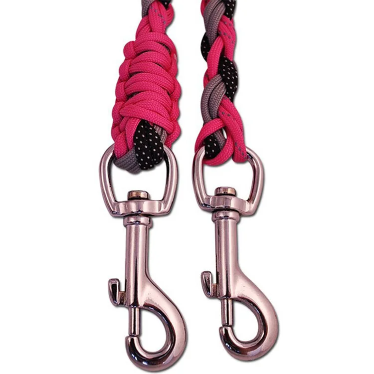 Adjustable braided paracord hands free dog running lead
