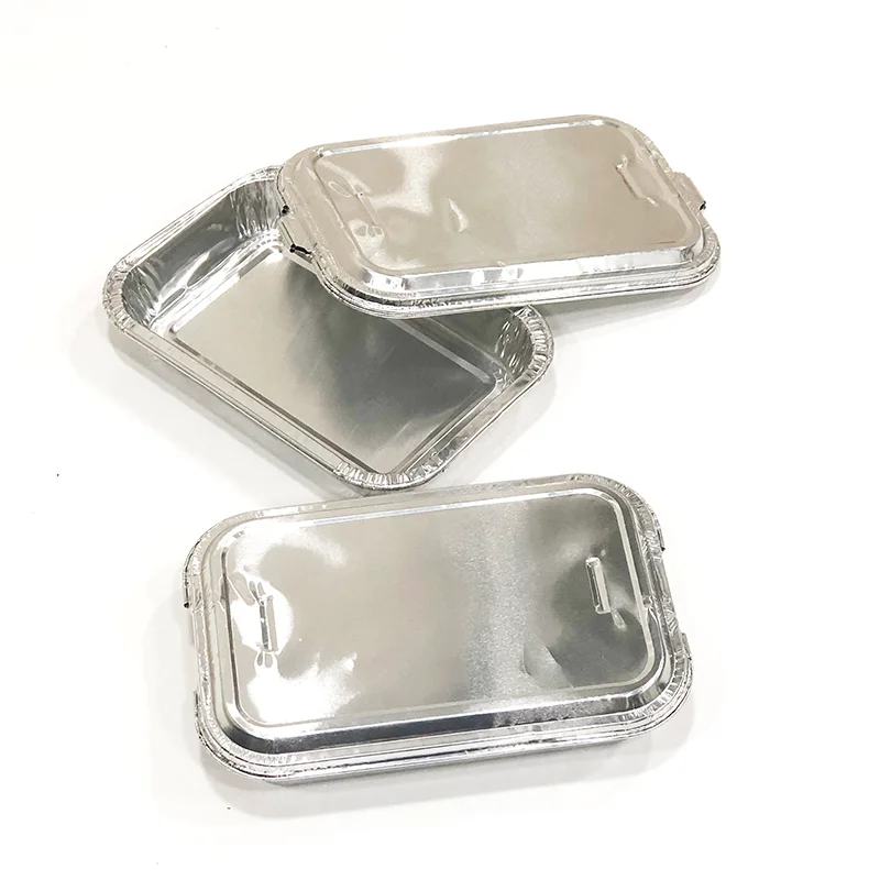 
Disposable rectangular food packing Airline aluminum foil container aluminum tray 