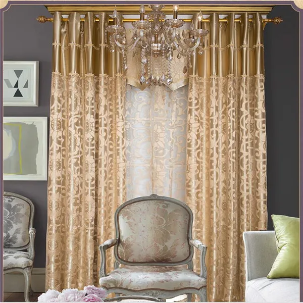 New fashion turkish jacquard window Blackout curtains designs living room