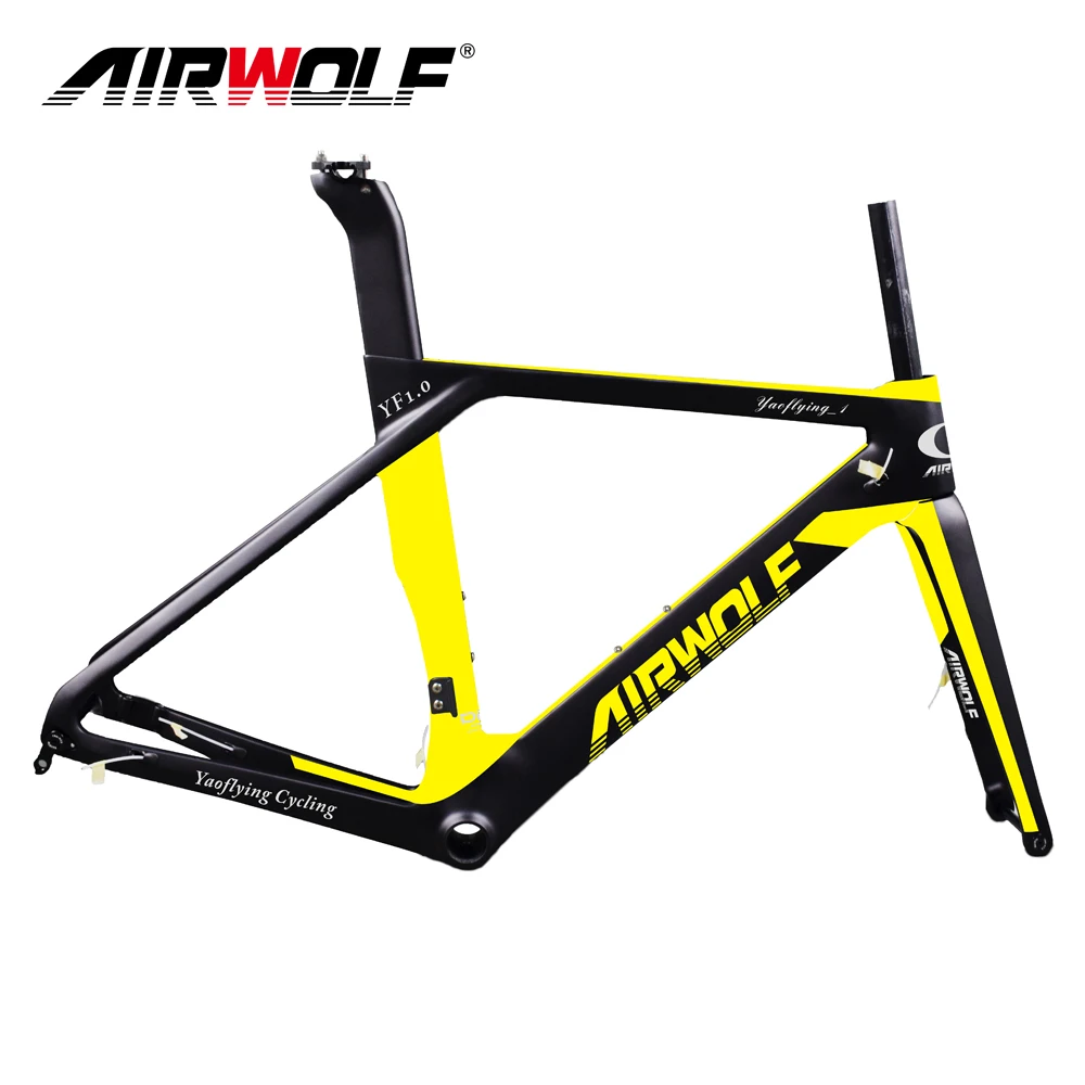 Airwolf Carbon Road Disc Frame Size 49/52/54/56cm Bicicleta Carbon Bike Frame Full Toray T1000 Carbon Frame Road