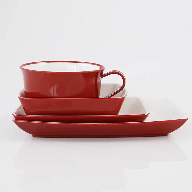Customized Logo Airline Reusable Exclusive Plastic Dinnerware Set