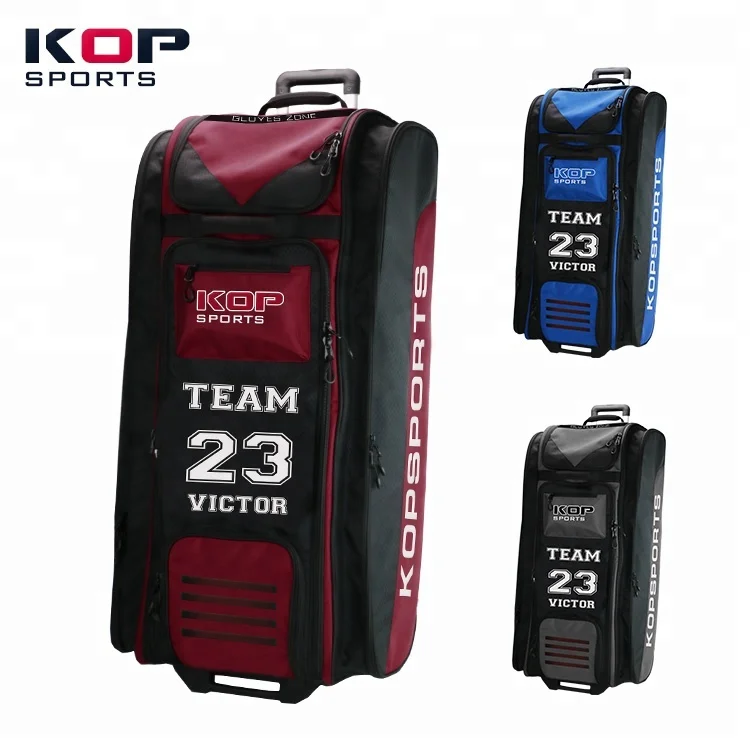 
2021 KOP SPORTS Ultimate Customized Waterproof Wheeled Baseball Bag With Shoe Compartment 