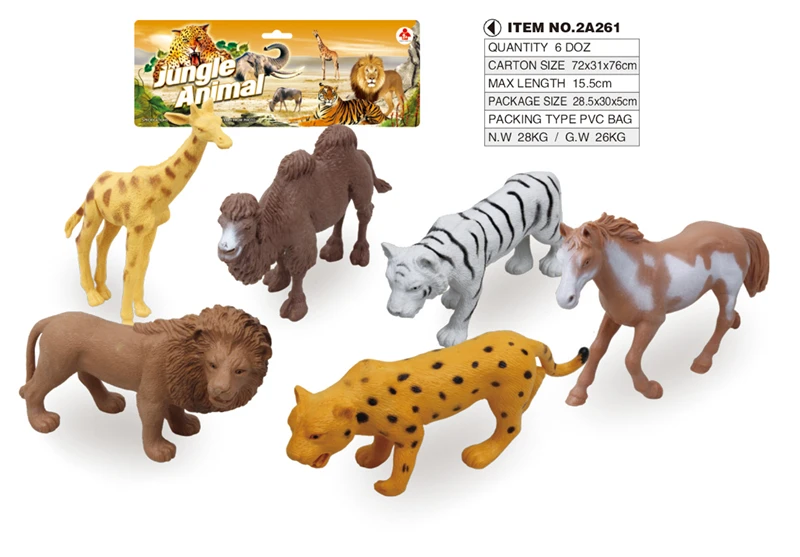 Small Miniature Toys Collectible Plastic Wild Animals Zoo Figurine for Vending Machines