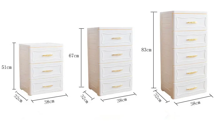 
Hotsale Plastic 3 Tier 4 Tier 5 Tier Storage Drawers 