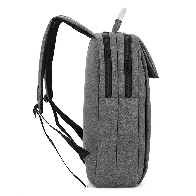 fashion solid color bagback aluminum alloy handle bag man business travel laptop backpack