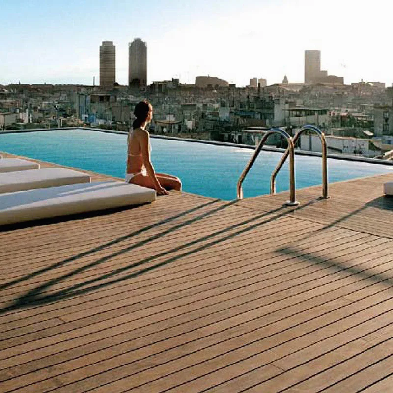 Co-extruded WPC Decking Garden Piscina Other Boards Waterproof WPC Floor Tile Timber Laminate Flooring