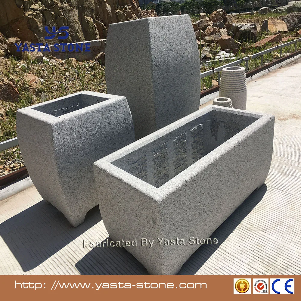 Customized design outdoor stone pot Extra big round garden flower pot