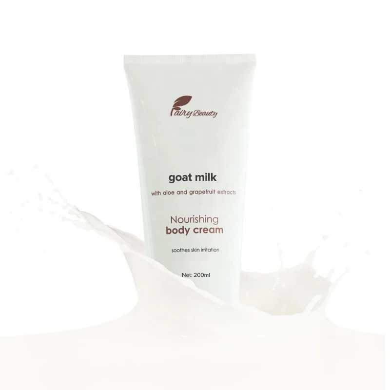 OEM anti dry dull skin aloe vera and goat milk moisturizing baby skin body cream for women
