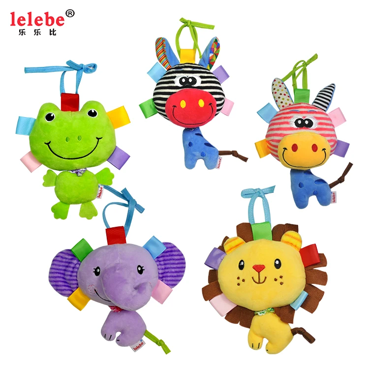 Baby hanging musical toy 2022 baby stroller crib cradle decoration toys plush animal soft comforter infant music baby toys