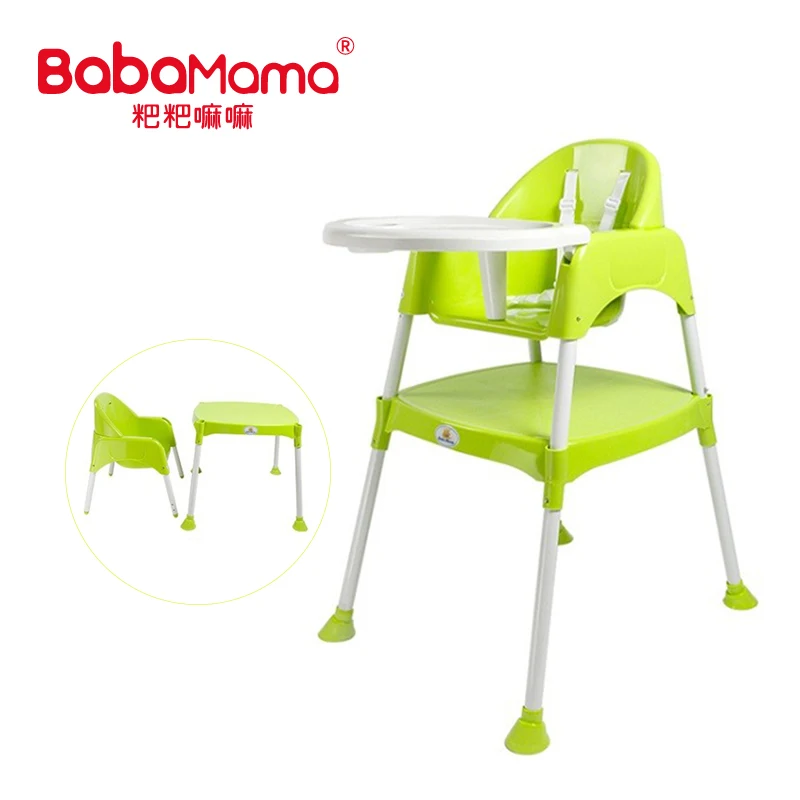 Wholesale  Removable Tray Eating Table and Chair Seat Multi-Color Plastic Baby Feeding High Chair
