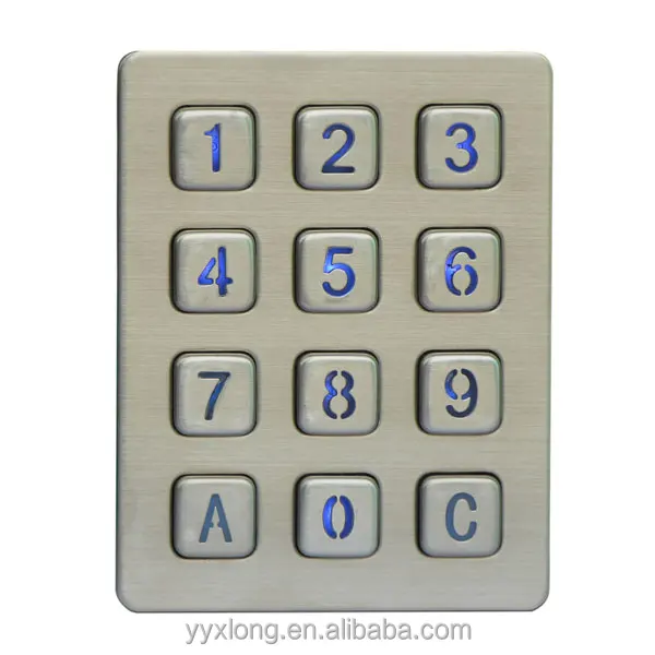 Киоск машина 3 x 4 из светодиодов подсветкой матрица антивандальный металлический с подсветкой клавиатура маленькая подсветка клавиатуры