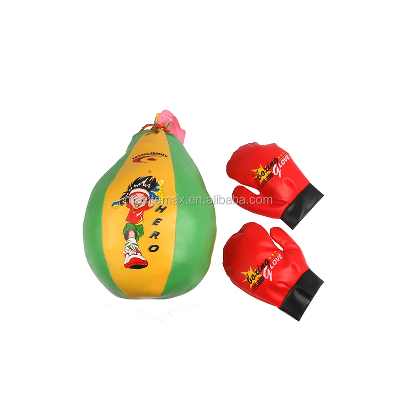 Пользовательские детские боксерские тренировочные набор, мини-Боксерские перчатки с перфорацией мяч, боксерские перчатки