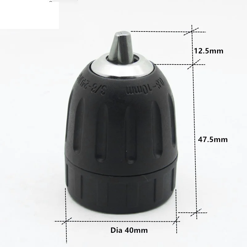 10 мм БЕСКЛЮЧЕВОЙ патрон для дрели 3/8 дюйма 24UNF с адаптером для дрелей и отверток аксессуары для электроинструментов