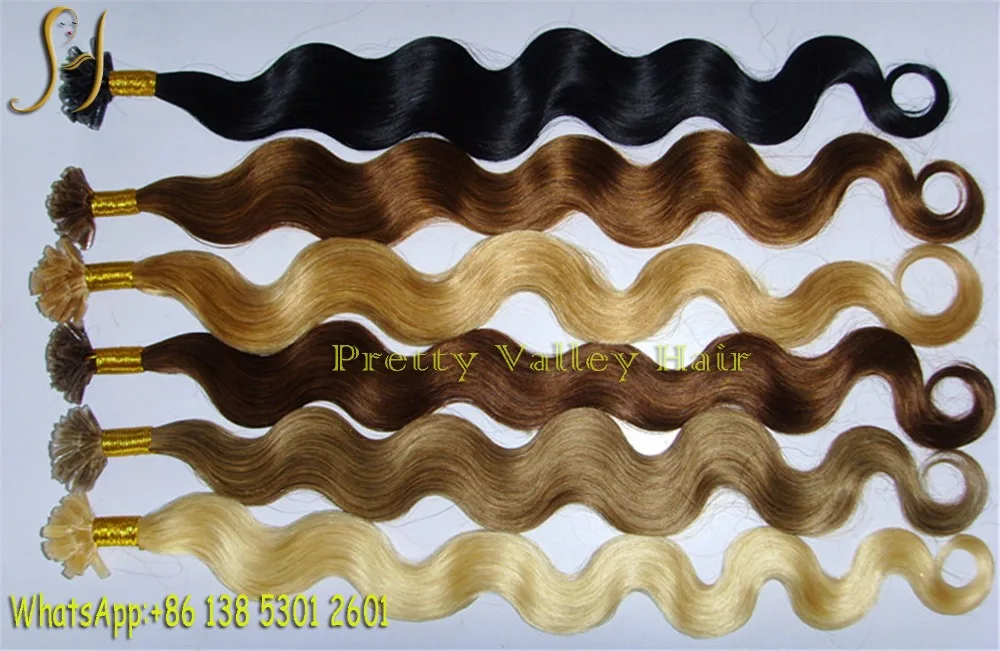 
100% human european blonde hair extension 
