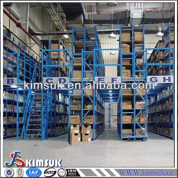Высокая емкость склада мезонин стали хранения, стойки для промышленного